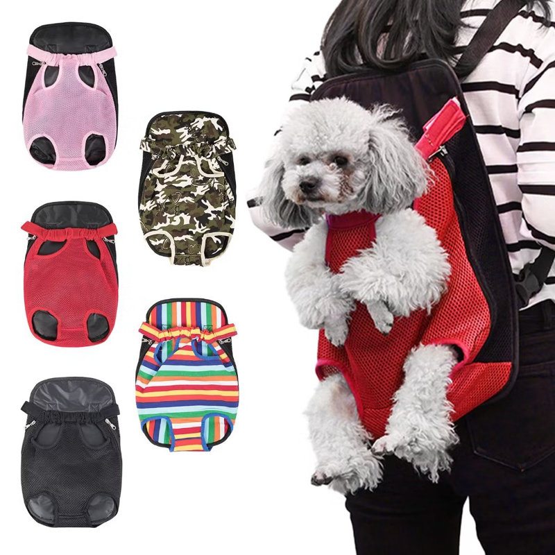 Tucker Murphy Pet Pet Dog Cat Carrier Backpack Adjustable Frontpack Carrier Open Hole Design Legs Out Easy Fit For Small Medium Pets Outdoor Traveling S M L Wayfair